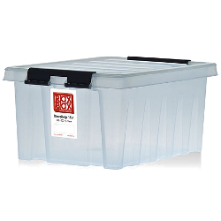 Контейнер 16 л с крышкой, прозрачный, 190х300х415 мм