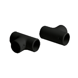 Тройник разъемный для трубы НПВХ черный Тройник черный