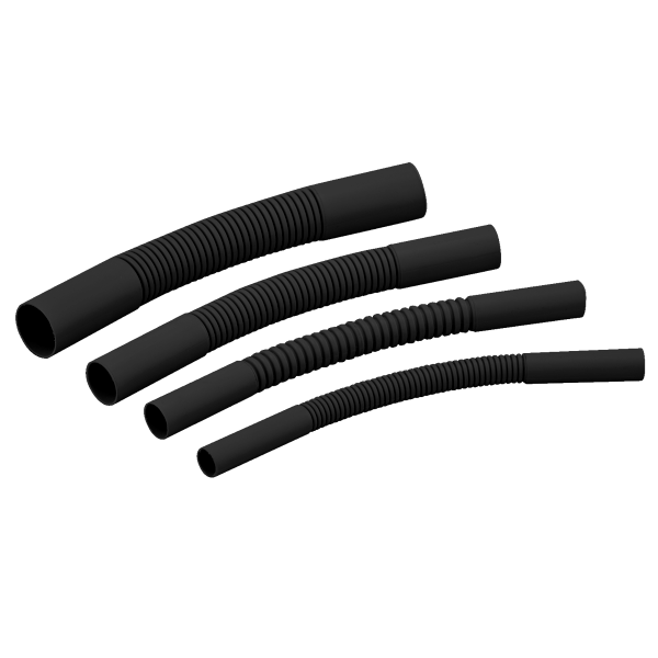 Поворот для ПВХ труб гибкий Муфта гибкая черная