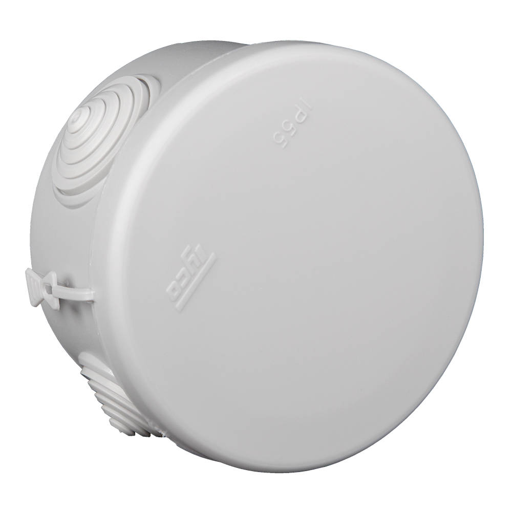 67025 Тусо Коробка распаячная о/у d 80, гл. 50, 4 входа